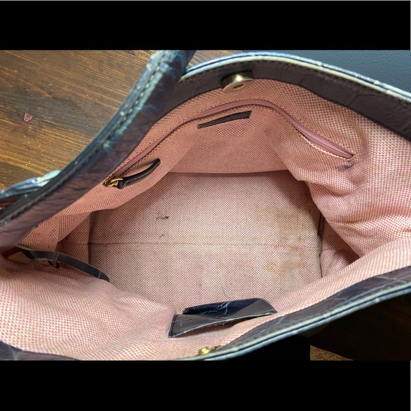 Vintage Y2K Dooney & Bourke Croc Embossed Leather Hobo Bag - Picture 15 of 15